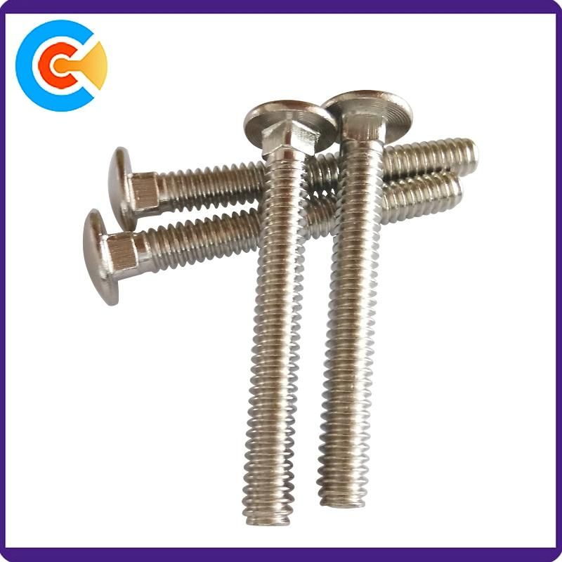 Fastener Mushroom Head Full Thread Carbon Steel Carriage Bolt Screw
