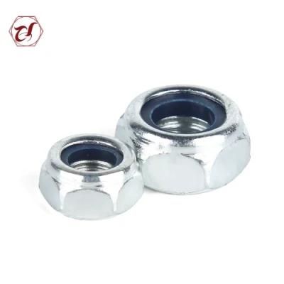 Gr4 Blue White M10 Insert Nut Hex Nylon Lock Nuts
