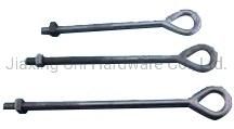 High Quality Oval Eye Bolt 5/8 Thread Diameter with Nut HDG Used in Electricity