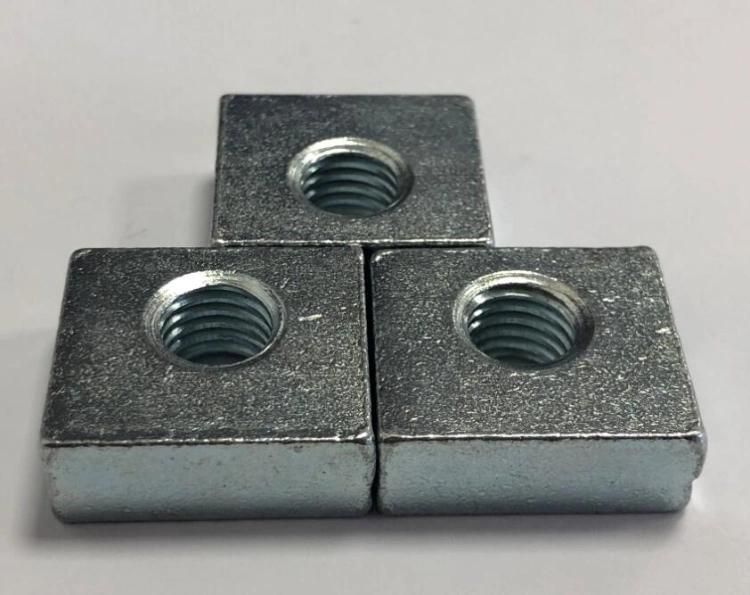 Carbon Steel Non Standard Customized Square Nut Zinc Plated