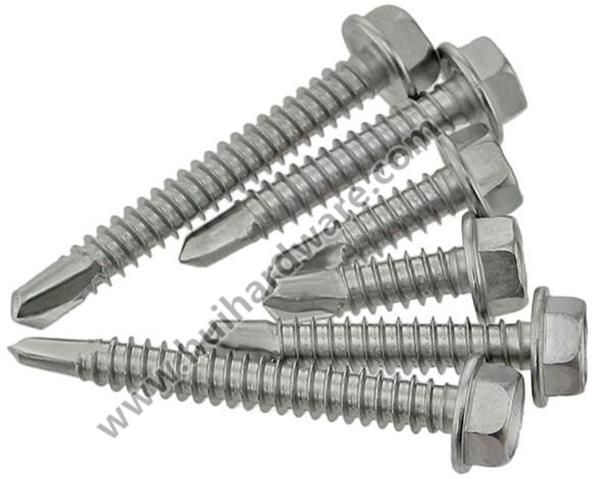 Self-Drilling Sheet Metal Screw Zinc-Plated Hex-Washer-Head