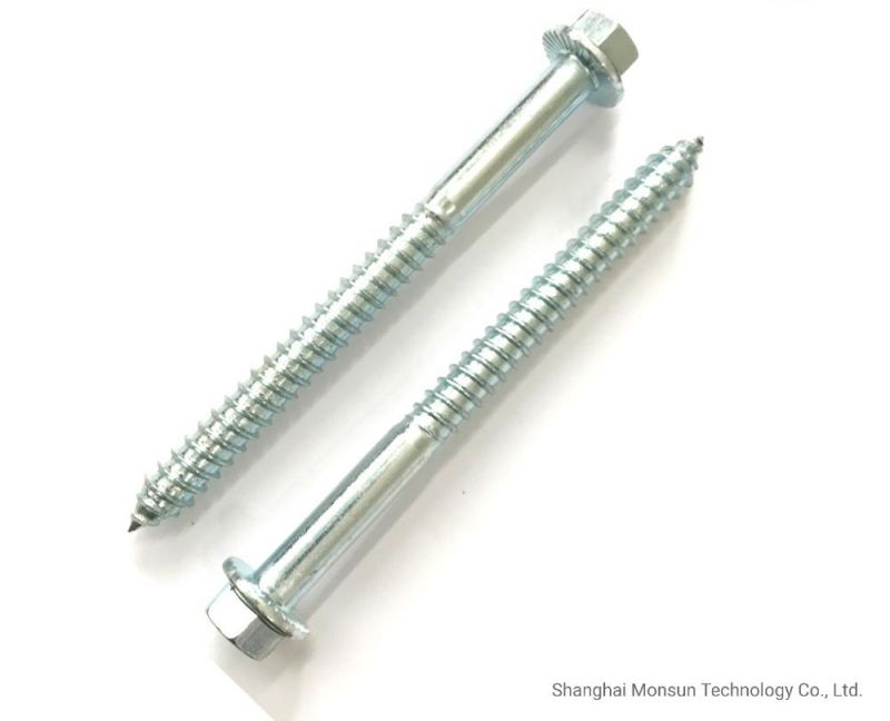 Galvanized Steel Flanged Hex Head Self Tapping Wood Screws