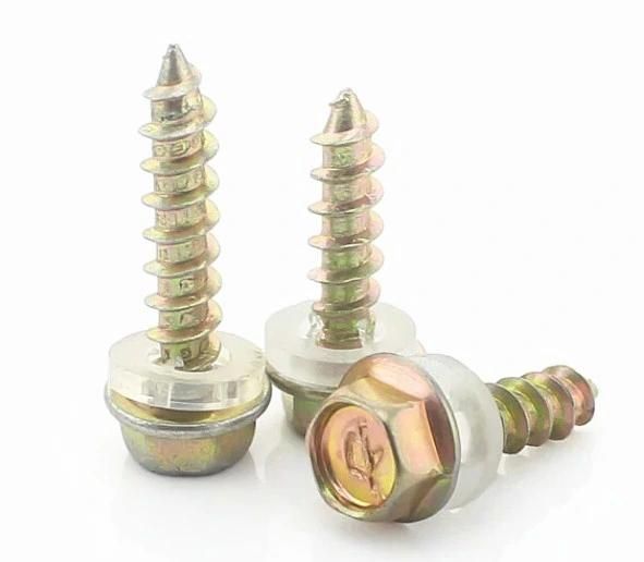 Yellow Hexagon Head Self Tapping Screw with High Quality