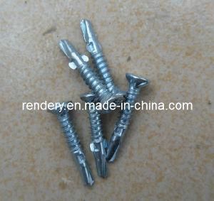 Self-Drilling Screw with 4 Ribs and Wing Csk Head