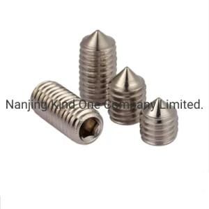 DIN 914 Ncikel Plated Hexagon Socket Set Screws with Cone Point