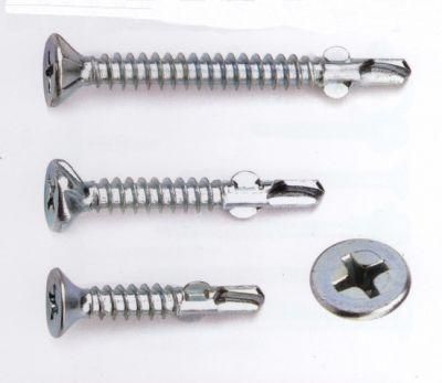 Flat Head Self Drilling Screw with Wings
