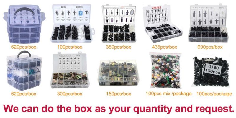 Qualified Auto Accessory Nylon/Metal/Plastic/POM/PP Auto Rivet/Nuts/Bolts/Screws/Tree Clips/Bumper Push Type Retainer Snap Cips Fasteners