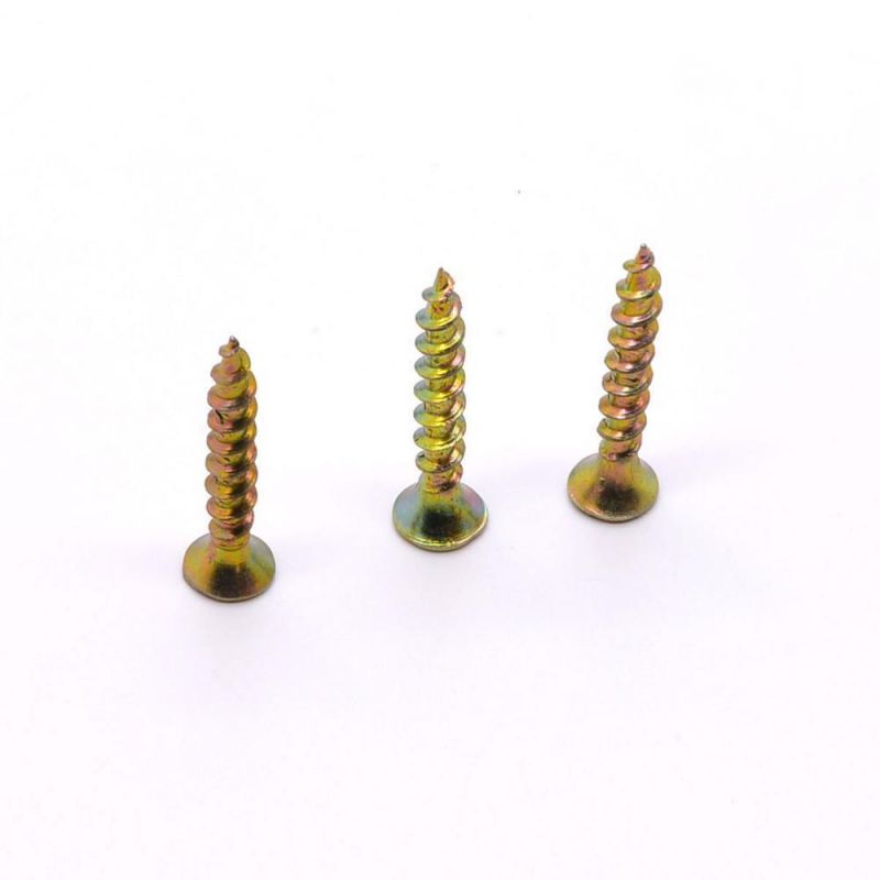 Congo Angola Zambia Market/Professional Manufacturer Yellow Zinc Pozi Drive Double Flat Head Wood Use MDF Chipboard Screws