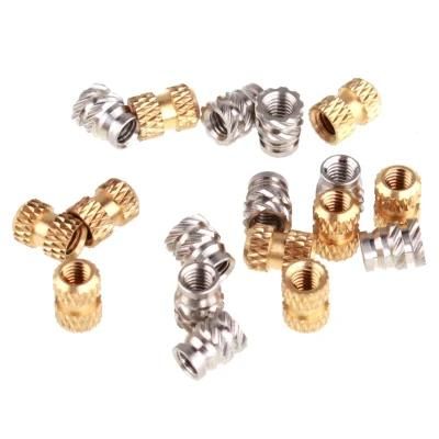 M2 M8 ODM Customized Brass Knurled Insert Thread Nuts