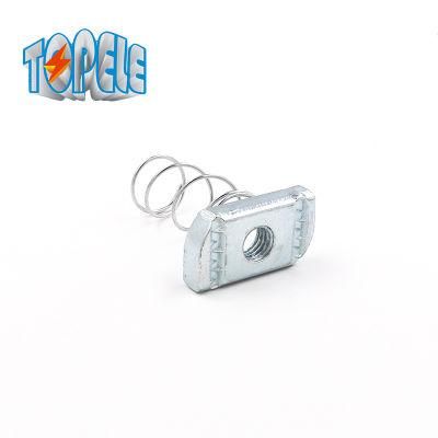 M6 M8 M10 M12 Unistrut Channel Galvanized Zinc Plated Steel Spring Nut