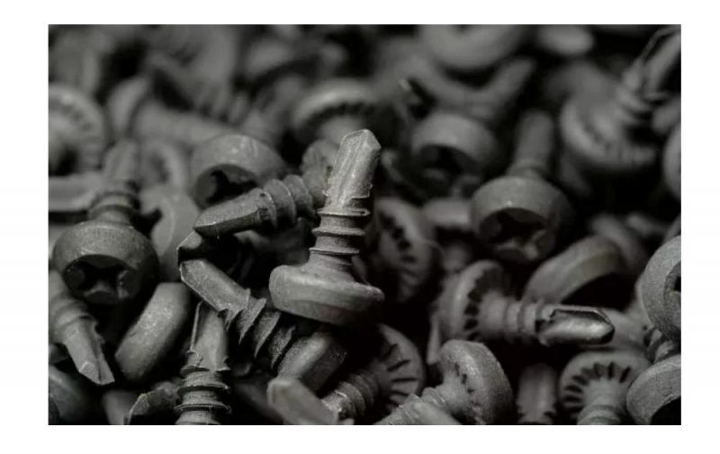 Blue Zinc/Black/Gray Phosphated Pan Framing with Serrations Self Drilling Screws
