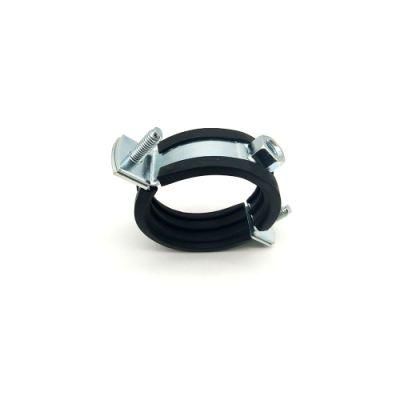 with Vibration Soundproofing Rubber, Zinc Plated, Clamp Pipe