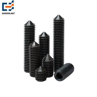 Small Screw Driver Set Hex Socket Black Grub Screw Set Screws with Flat Point M7 M8*20 SS316 DIN916 Black Cup Point Hex Socket Set Grub Screw