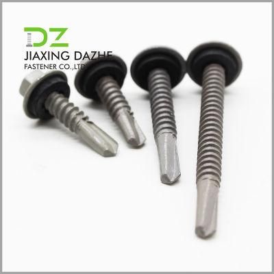 Roofing Screw Hex Head Self Drilling Screw with Washer Color Zinc Building Material