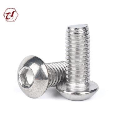 Round Full Thread Button Head Stainless Steel 304 Scoket Screw