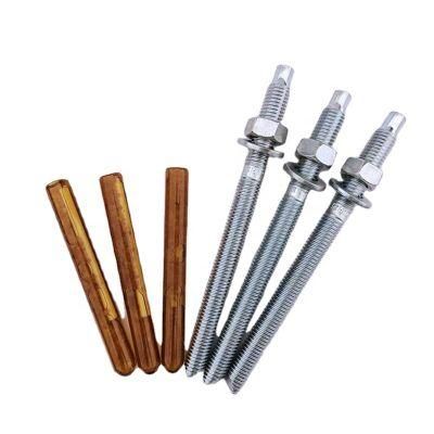 Carbon Steel Galvanized Zinc Plated Chemical Anchor Bolt Stud Bolt Through Bolt M10-M24