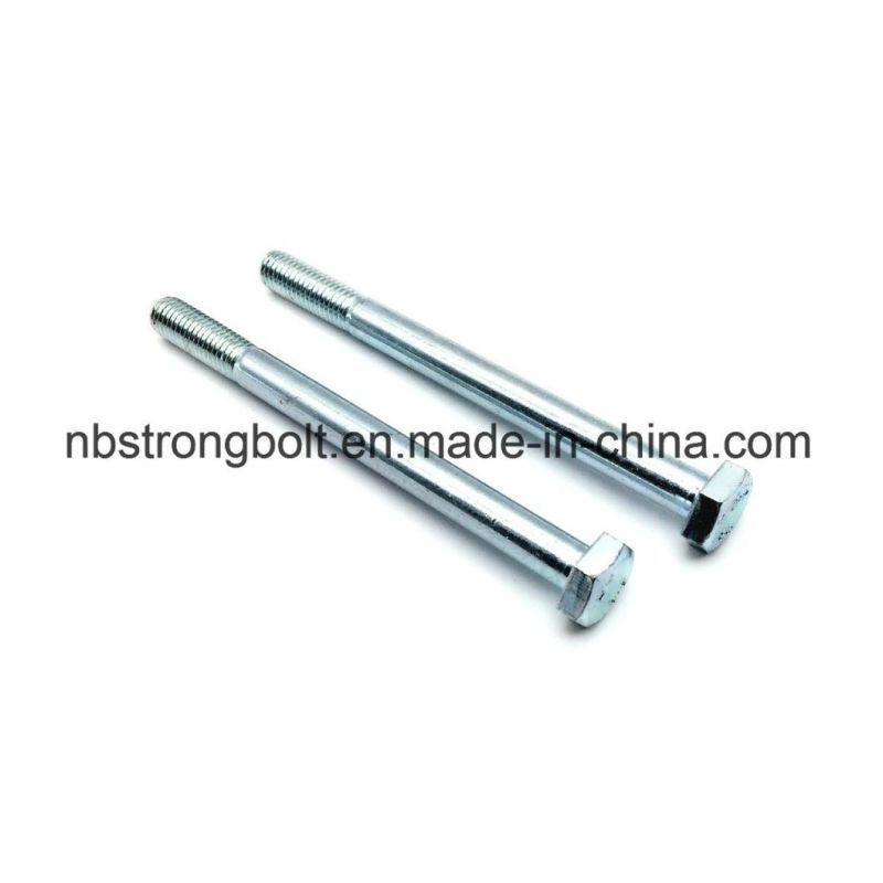 DIN931 Hex Bolt with White Zinc