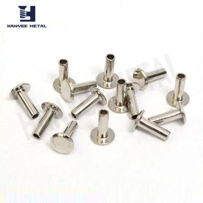 Manufacture Flat Head Nickle Plated Leather Rivet