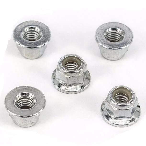 Hexagonal Flange Nylon Lock Nuts with Non-Metallic Insert, Hex Nut, K Lock Nut, 2h Nut