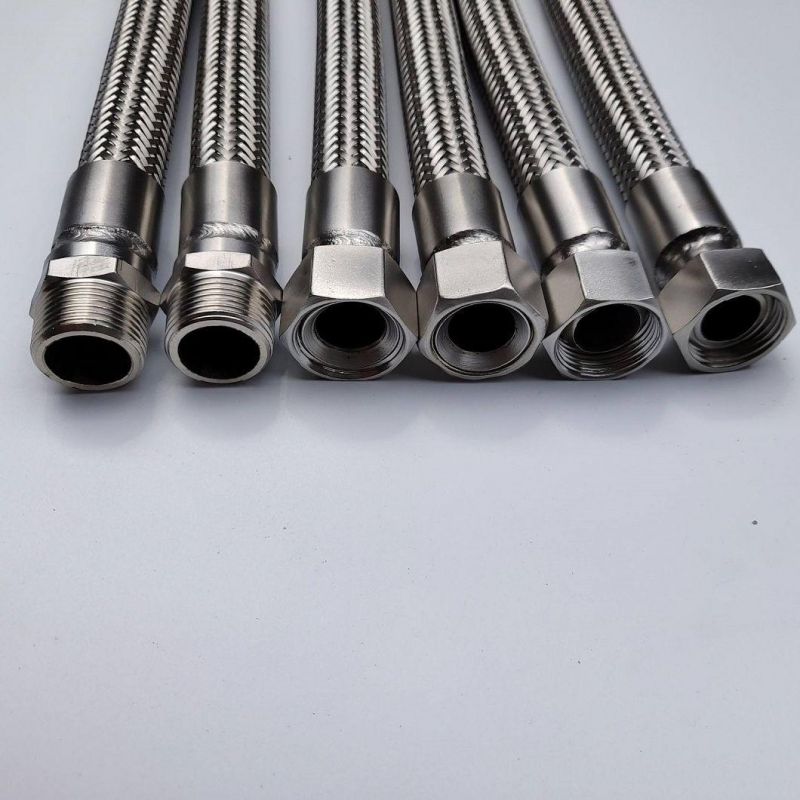 Heat Resistant Flange Type Braided Reinforce Stainless Steel Hose Inner Ss Corrugated Pipe Flexible Metal Hose