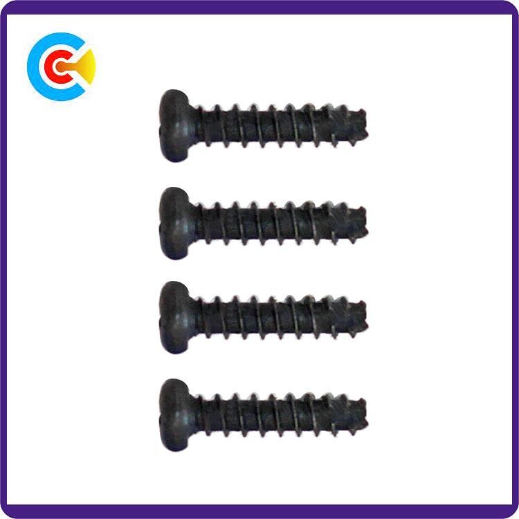 GB/DIN/JIS/ANSI Carbon Steel/Stainless Steel Crossed Tail Tapping Screws for Building Railway