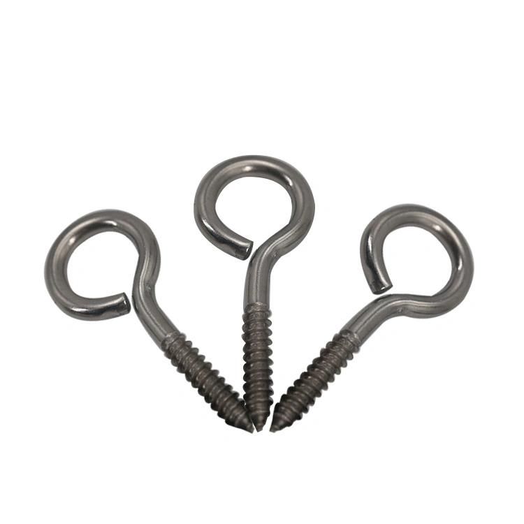 Carbon Steel Wood Furniture Screw Eye Hook Screws