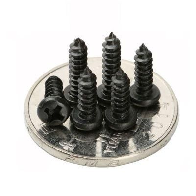 Micro Small Black Zinc Pan Head DIN7981 Self Tapping Screw