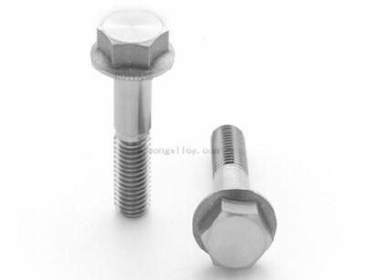 Fasteners GB5787/5789 Hex Head Flange Bolts in Titanium Alloy