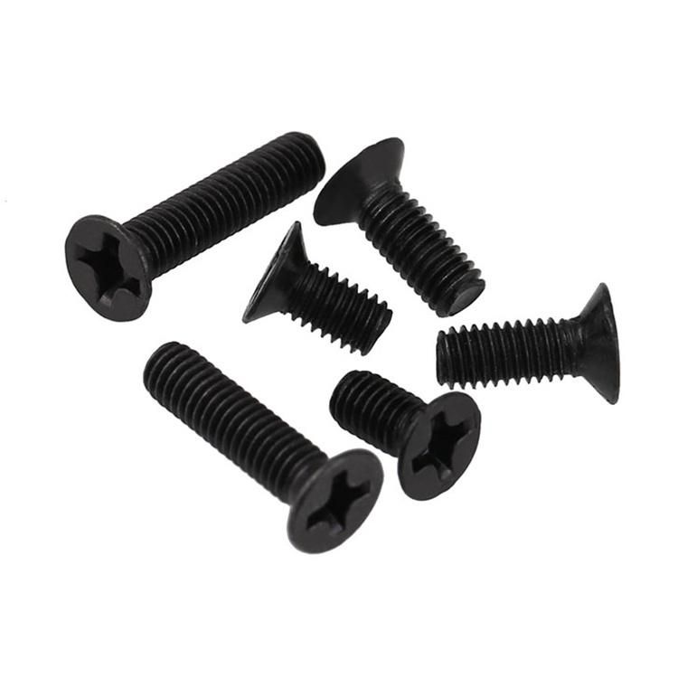 DIN965 Carbon Steel Black Oxide Grade8.8 Phillips Flat Head Screw (DIN965)