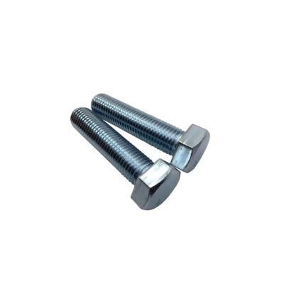 DIN933 Hex Bolt Cl. 4.8 with White Zinc Plated Cr3+