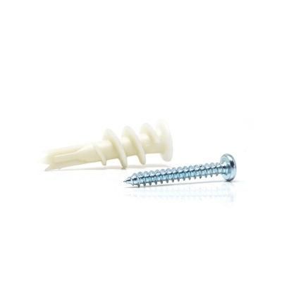 PVC Expansion Furniture Anchor Screw Fasteners Fixing Nylon Plastic Drywall Wall Plugs Anchor