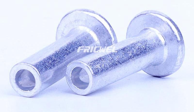 Fricwel Auto Parts Steel Rivets Semi-Tubular Rivets White Zinc Plating Rivets Factory Price