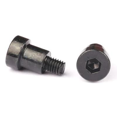 Black Zinc Plated Machine Thread Step Hex Socket Cap Head Shoulder Screws