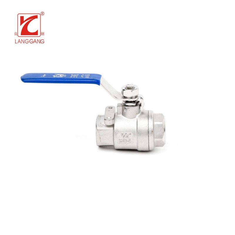 Factory 2 PC/3 PC Stainless Steel Internal Thread Water Pipe NPT Flange Floating Ball Valve
