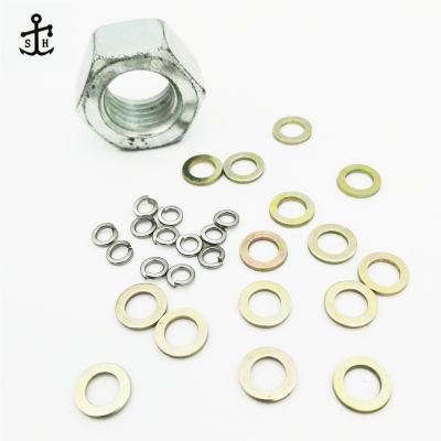 Wholesale Small Size Carbon Steel Yellow Color Plated Flat Washer Made in China
