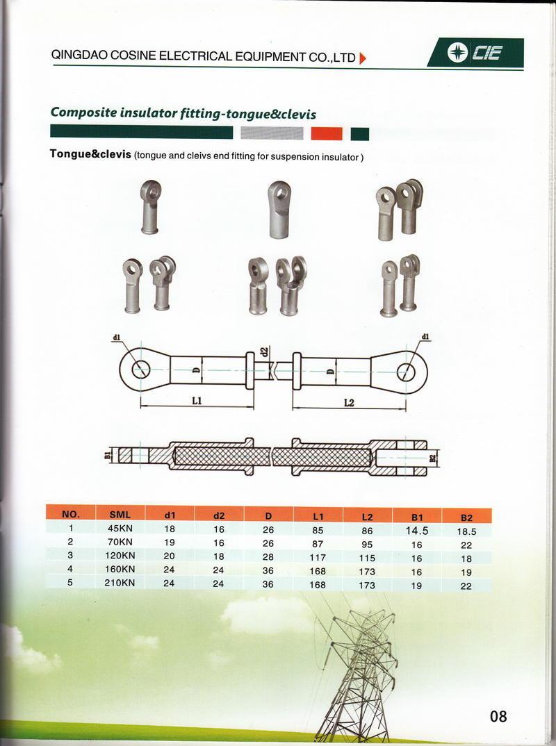 Tongue and Clevis for Polymer Insulator