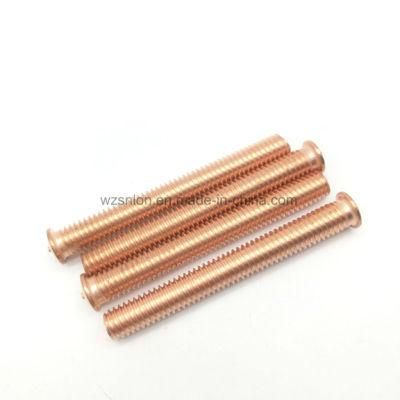 Ppap Level 3 Copper Threaded Round Head Welding Stud