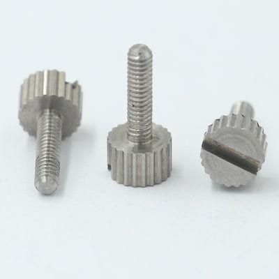 High Precision M3 M4 Stainless Steel Flat Pan Head Knurled Thumb Screws