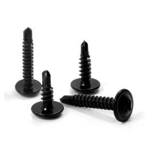 China Screw Manufacture Black Steel Phillips Drive Truss Wafer Head Screw Self-Drilling Chipboard Steel Screw