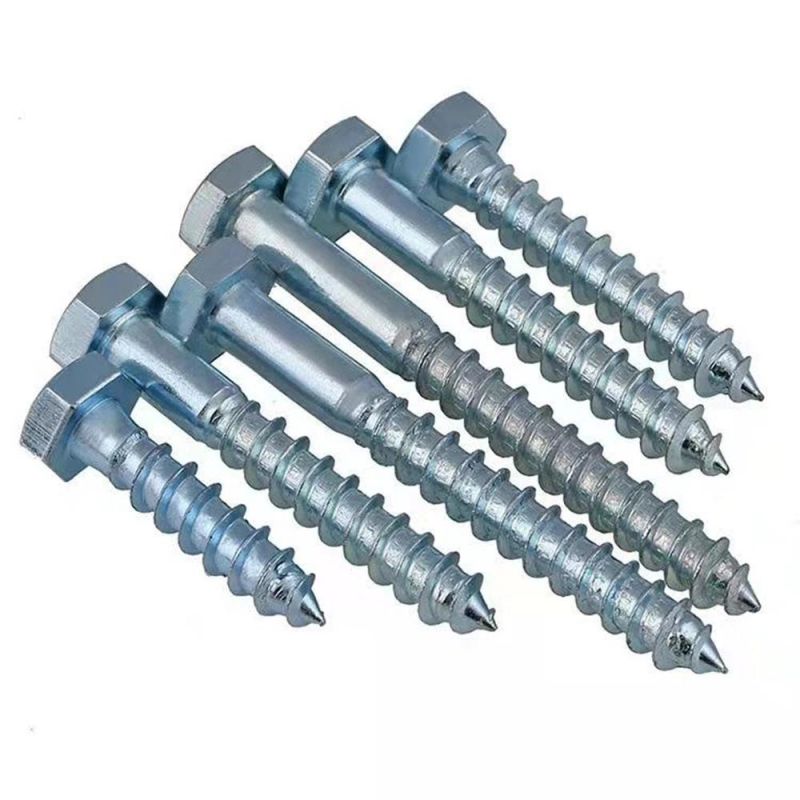 Wood Screw Zinc Wholesale Price Bolts Wood Screws Metric Galvanized DIN571 Standard Hex Lag Screws
