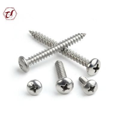 Pan Head SS304 Stainless Steel DIN7981 304 Tapping Screws