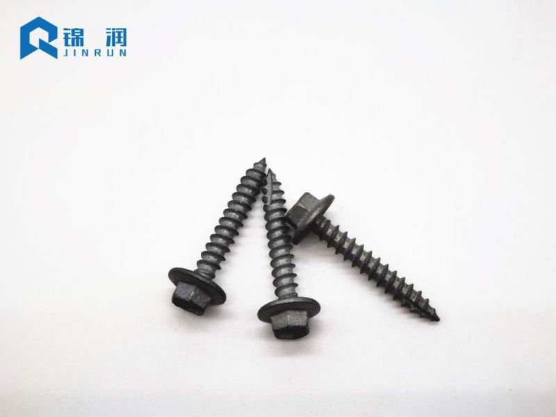 Dacromet Hex Flange Self Tapping Screw Cut Thread