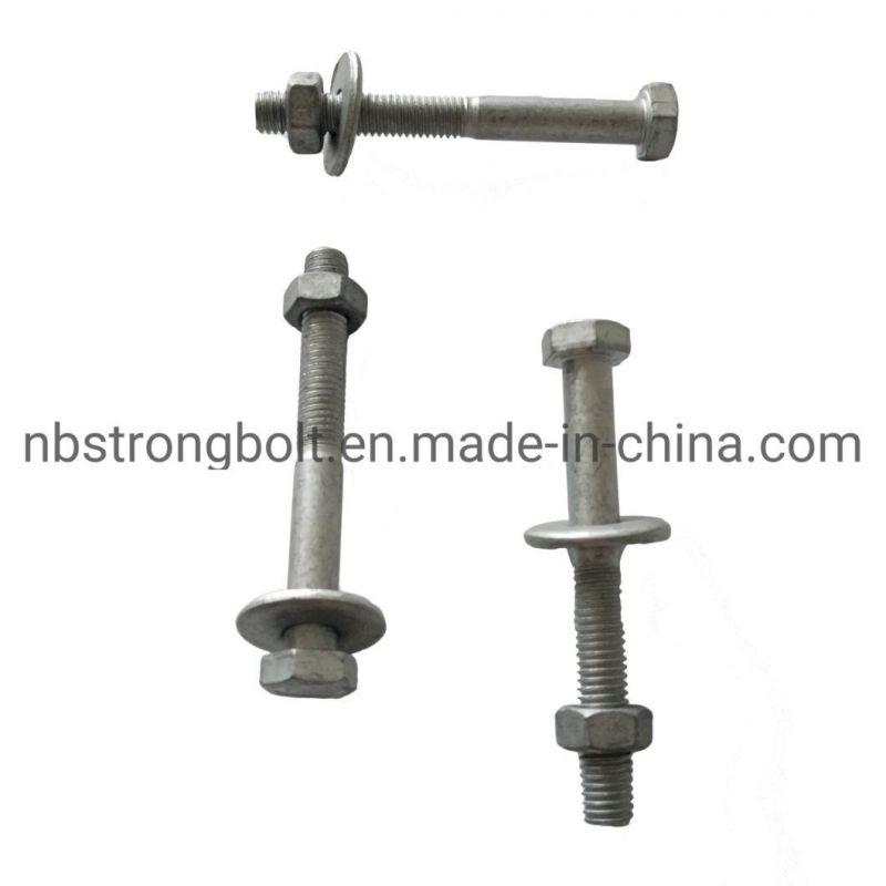 Hex Bolt Assembled with Nut and Washer