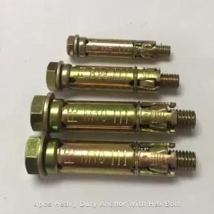 M12*100 Bright Zinc Plated, Yellow Zinc Plated and Hot DIP Galvanized Wedge Anchors