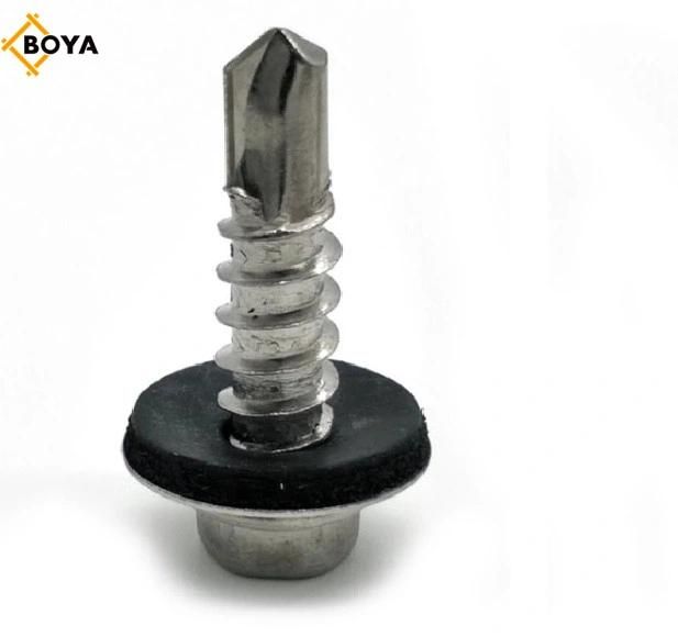 Boya Galvanized Hex Self Drilling Screws Roofing Plating Color Hexagon Self Drilling Screw for Wood with EPDM Washer