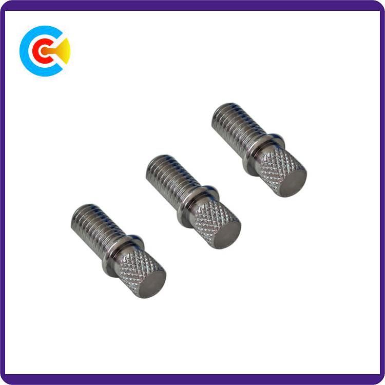 Customizable Steel Steel Black Finish Knurled Thumb Screw with Washer