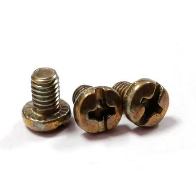 M4 6mm Color Plated Zinc Combo Plus/Minus Drive Pan Head Screw with Serrated