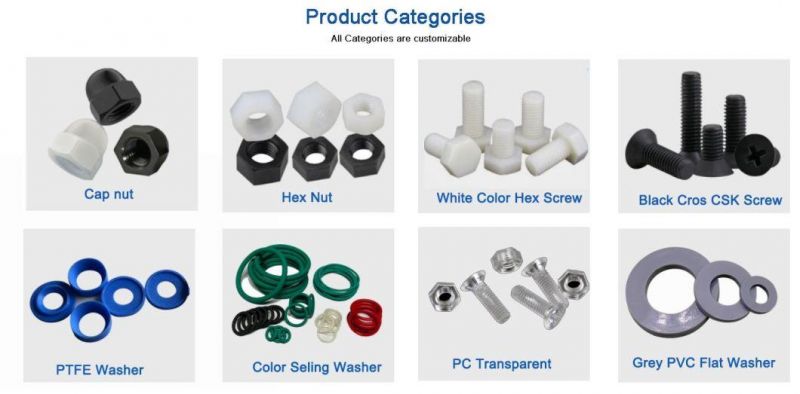 Durable Quality White PA66 Nylon Plastic Screw Hexagonal Socket Screw Hex Cap Screw