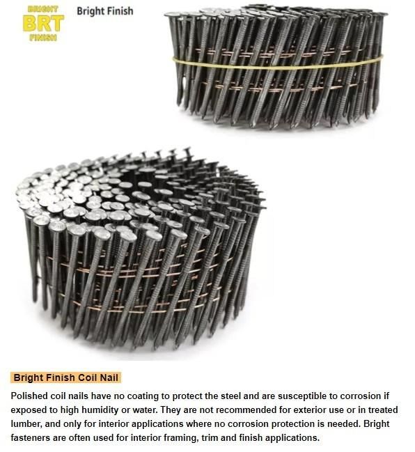 Manufacturer 15 Degree 2 ′′x. 099′′ Pneumatic Galvanized Pallet Roofing Common Coil Nails for Nail Gun