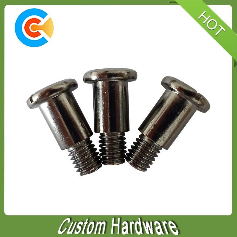 Custom M8 X 23 Carbon Steel Galvanized Slotted Shoulder Screw